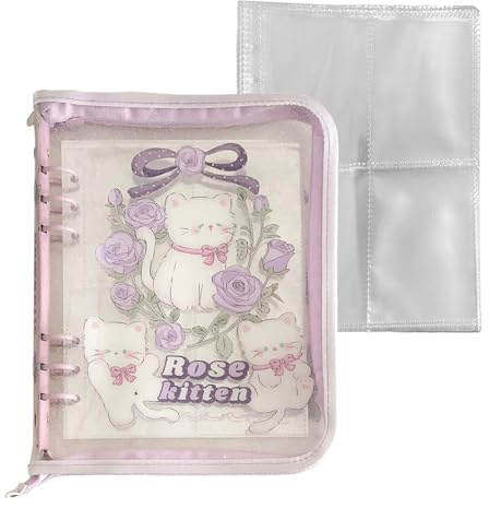 Raccoglitore ad anelli, formato A5, a 6 anelli, portatile, da collezione, per studenti, insegnanti, scuola, scuola, casa, viaggi, pendolari, esterni, interni