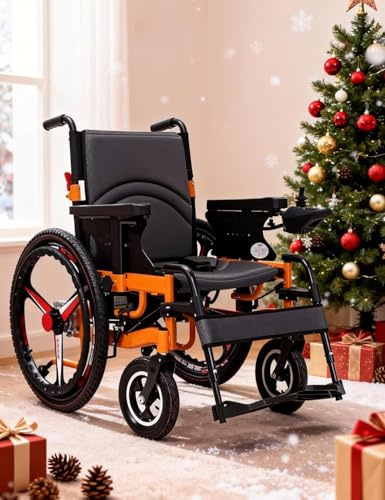 Silla de ruedas eléctrica plegable, batería de litio de 20 a/35 km silla de ruedas eléctrica, silla de ruedas eléctrica de hasta 150 kg, motores dobles de 500 W, andador eléctrico para todos los