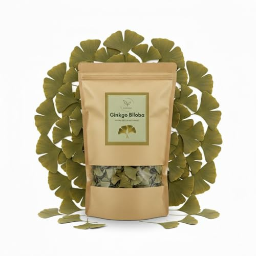 La Herbera | Ginkgo Biloba Ginkgo biloba hoja triturada, Árbol de los cuarenta escudos, Nogal del Japón | para infusión | a granel | Crushed Ginkgo Leaves, envasado en España