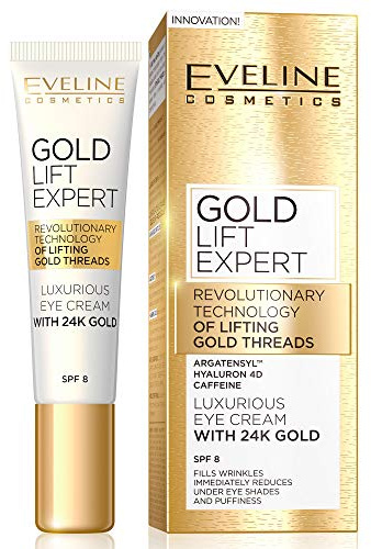 Eveline Cosmetics Gold Lift Expert Antifalten Augencreme mit 24Karat Gold 15 ml
