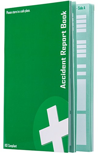 White Hinge Limited Accident Report Book HSE Compliant First Aid School/Office Injury Record Journal