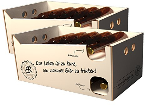 2er-Set Bierrutsche (0,5 Eurobier- und 0,33-Flaschen) | Gadget für kalte Getränke