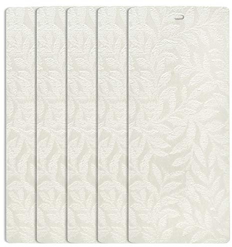 DALIX Rainforest Off White Vertical Blind Texture Sliding Door 82.5 Qty 5 Pack