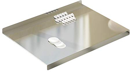 Tranchoir Plan de Travail Saver - for pétrir Pain pâtisserie Dessert Moderne Plan de Travail Protecteur avec Courbe d'angle ZHAOFENGMING (Color : Silver, Size : W400XL600X2MM)
