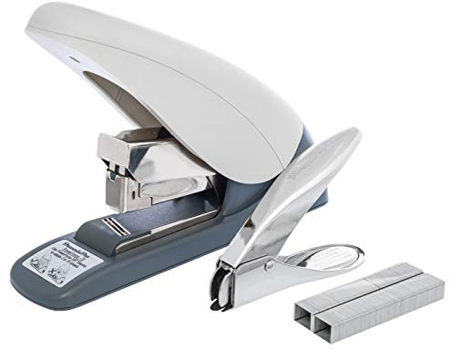PraxxisPro PowerForce 70 Heavy Duty Flat Clinch Office Stapler, 2 to 70 Sheets Using one Size 3/8 Leg-Length Staple, Includes 400 Staples and a Staple Remover
