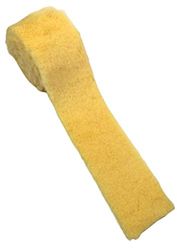 Marzoon weiches Fellband Tischband - 2m x 6cm Gelb, Flauschiges Dekoband - ideal für Bastelprojekte
