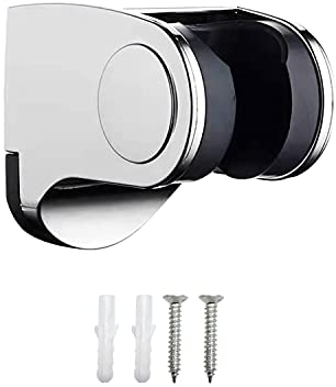 LEARNXIN Supporto Doccia Argento, Supporto per Soffione Doccia Regolabile a Parete, Utilizzato per Fissare il Soffione Doccia Altezza Regolabile, Wuperficie Cromata