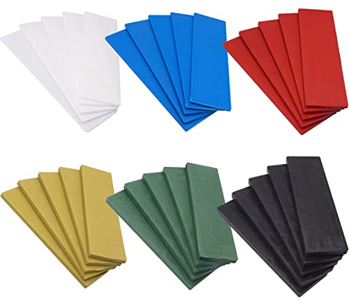 SKIR'CO Cales plates en plastique de 1 à 6 mm, empaqueteuses de vitrage, entretoises de cadre, portes et fenêtres (Mix 1)