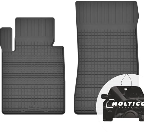 moto-MOLTICO Vorne Gummimatten Auto, 2-teiliges Set, Allwetter Gummi Fußmatten mit Rand, Antirutsch & Wasserfest Autoteppiche - passend für BMW 3-Series F31 2012-2018