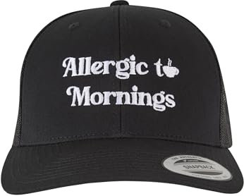 Mister Tee Herren Allergic to Mornings Retro Trucker Black, one Size