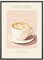 MJ-GRAPHICS - Poster Cappuccino - Bild mit Speisen Rezept & Zutaten - Wandbild Din A4 in Galerie Qualität mit extra dickem 300g Posterpapier - Retro Poster FineArt Kunstdruck ohne Bilderrahmen