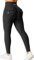 YEOREO CoreFlex Damen Sport Leggings mit Pockets V Taille Gym Leggings Butt Lifting Workout Yoga Fitness Leggings Schwarz S