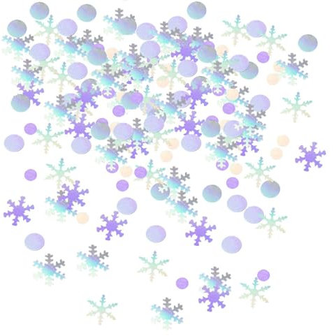 TYFGRT Coriandoli di Fiocchi di Neve da 30G, Forma di Fiocco di Neve, Ricchi di Colori, Facili da Spargere, Migliorano L'Atmosfera Festosa, Utilizzati in Vari Scenari
