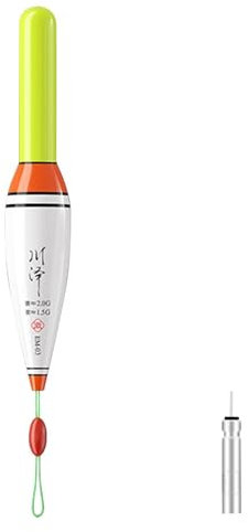 Hekasvm LED Posen Angeln mit Bissanzeiger, Tages/Nacht Schwimmer Angeln, Nanomaterial Angelzubehör Inkl Batterie, Bitehunter Pose für Hecht, Barsch, Karpfen (1.5g)