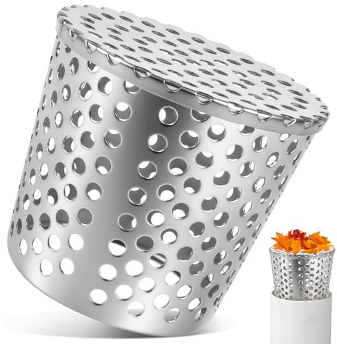 KOVSGQ Protectores de Canalón 75-90mm Protector De Canalones y Bajantes Rejilla Desague Jardin Filtro de Hojas de Acero Inoxidable Que Evita Obstrucciones por Hojas y Residuos para Tejado