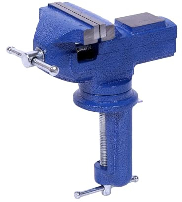 Tornillo De Banco - Prensa De Banco Resistente Para Trabajo Pesado,Base Giratoria 360 Grados para Taladrar Fresar Soldar Carpintería y Mantenimiento