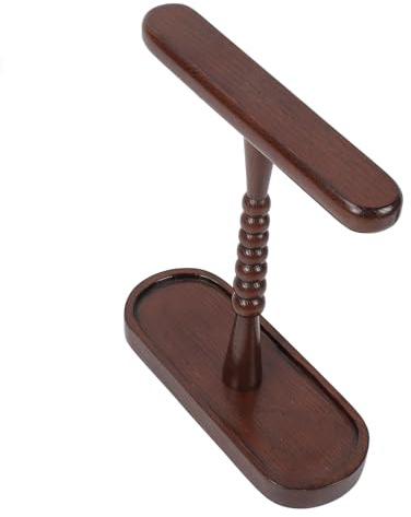 aqxreight Universal Hörlursställ för Skrivbord Trä Headsethållare Hörlursställ med Förvaringsbas för ATH Walnut Ger Stöd för Hörlurar Alla Sådana Olika är och Passform (Valnötsfärg)