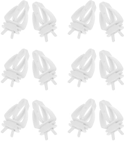 YARNOW Clips Nourriture Oiseaux 12 Pcs Pince pour Cage à Oiseaux Fixation Solide Alimentation Plastique Blanc pour Perroquets