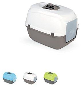 MPS SNC Toilette per Gatti Lettiera per Gatto Chiusa Nova Robusta con Ganci Maniglia e Filtro 56x40x40,5h Colorazione Assortita