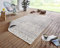 NORTHRUGS In- und Outdoor Teppich Biri 120x170cm - Wendeteppich Wetterfest Boho Style Vintage Design Läufer für Balkon Terrasse Garten Wintergarten Wohnzimmerteppich Wasserfest in Grau Creme