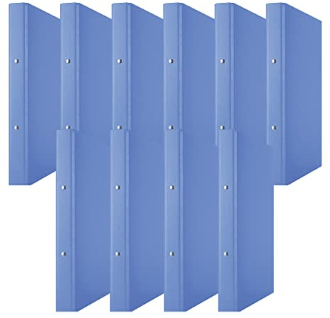 DONAU 3732001PL-10 ringbok blå | 2-O-ringmekanik 20 mm DIN A4 ringpärm kartong/plast | Tillverkad av 1,9 mm tjock kartong med ekologisk PP 100 µ | 10-pack