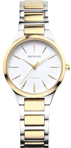 BERING Damen Analog Quarz Uhr mit Edelstahl Armband 15630-701