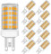 MAYCOLOR Bombillas LED G9 10W Equivalente a Lámpara Halógeno de 80W, 800Lm, Blanco Cálido 3000K, No Regulable, 10 Unidades