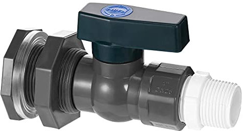 Kit de Grifo de Barril de Lluvia con Espiga de PVC, Conector de Grifo de Jardín de 3/4 Pulgadas, Válvula de Barril de Lluvia con Accesorio de Mamparo Y Adaptador de Manguera, Kit de(3/4 pulgada)