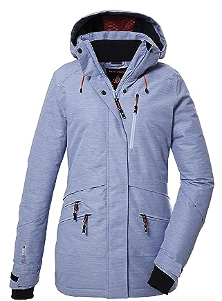 killtec Damen Skijacke/Funktionsjacke mit abzippbarer Kapuze und Schneefang KSW 110 WMN SKI JCKT, pale blue, 44, 40976-000
