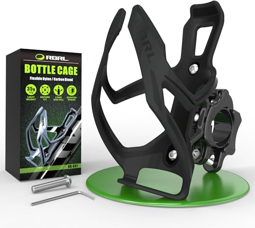 RBRL Flaschenhalter Fahrrad Fahrrad Trinkflasche mit Halter Getränkehalter Fahrrad Flasche Halter Rack für Motorrad Getränkehalter Mountainbikes Rennrad Kinderwagen Rollstuhl (Schwarz)