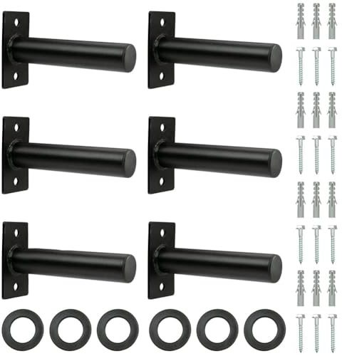 Hapihom Soporte de pared multifunción para discos de pesas 300 kg, resistente al desgaste, 2 pulgadas, entrenamiento de fuerza, equipo de fitness, accesorios con protector