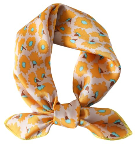 MAIRY Scarves for Women Uk Lightweight Silk Feeling Scarf Medium Square Satin Head Neckscarf Hair Sleeping at Night, GBS05120