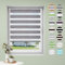 Sanfree Doppelrollo klemmfix ohne Bohren Duo Rollos für Fenster ohne Bohren Marmor-grau B55 x H130cm-Stoffbreite 51cm Fenster Rollo Klemmrollos für Fenster und Tür Sonnenschutz & Sichtschutz