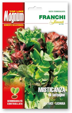 Sementi in misticanza di lattughe (13 varietà) confezionate in busta grande da 24 grammi