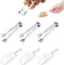 3 Pcs Sugar Tongs and 3 Pcs Measuring Shovel Spoon, Ice Tongs Set, Stainless Steel Serving Tongs and Small Shovel Spoons for Ice Candy Nuts and Desserts, Perfect for Parties Weddings and Home Use
