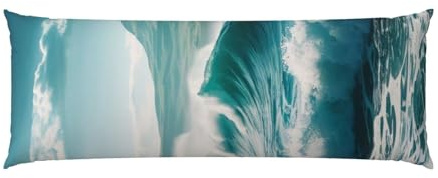 Endless Waves Print 20 x 54 in Body Pillowcase, Long Body Pillow Case Covers with Zipper for Home