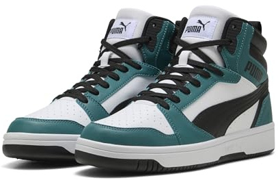 PUMA Erwachsene Rebound Sneakers 42.5, Emerald Ice Black White Green