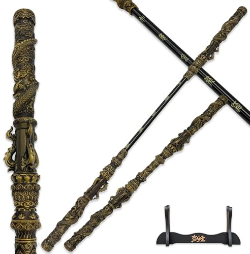 76.8 Telescopic Golden Cudgel, Antique Finish, Display Prop