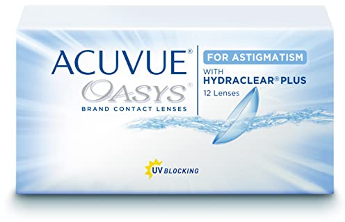 ACUVUE® OASYS for ASTIGMATISM con tecnología HYDRACLEAR® PLUS - Lentillas quincenales -protección UV - 12 lentes