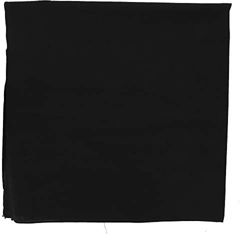 Motique Accessories Extra Large Solid Bandana 27x27 Inch - Black