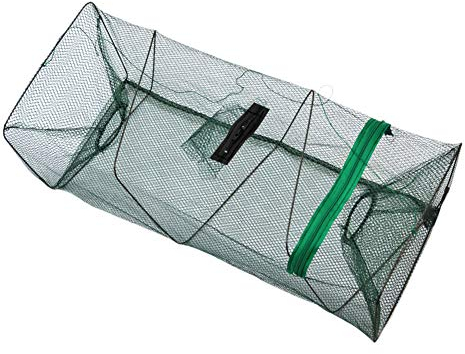 Okssud Faltbarer Fishing Köderfischreuse, Tragbares Fischernetz Fisch-Reuse Fisch Hummer Krabbe Fischernetz Trap Krabbe Langusten Garnelen Fische fangen Netz Fischreuse