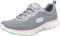 Skechers Damen Flex Appeal 4.0 Brilliant View Sneaker, Gray Mesh Light Pink Trim, 39.5 EU