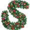 Queta 2,7M Weihnachtsgirlande Tannengirlande mit LED Künstliche Girlande Weihnachten mit Lichterkette Rattan mit Kiefernzapfen Deko Weihnachten Advent Winter für Treppen,Wand,Türen,Kamine