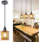 ZMH Pendelleuchte Esstisch Hängelampe Schlafzimmer: Hängeleuchte 1 Flammig Vintage Gold E14 Esstischlampe Glas Höhenverstellbar Pendellampe für Wohnzimmer Esszimmer Küche (ohne Leuchtmittel)