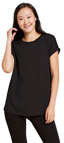 Boody | Women's Downtime Lounge Top | Organic Bamboo Loungewear | Pyjama T-Shirt | Black | X-Large