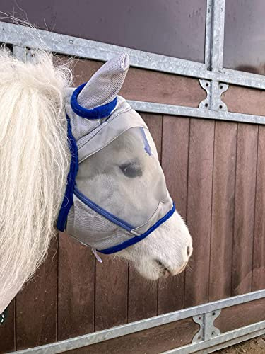 Ruggles Shetland Miniature Section A Fly Mask | Horse & Pony Eye Protection Mini Small & Large | Fleece Lined (Shetland L-Without Nose)