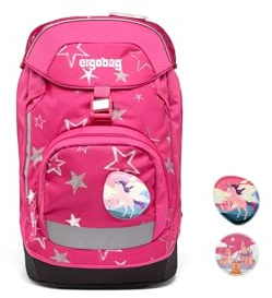 ergobag prime zaino scolastico elementare per bambini, idrorepellente, ergonomico, 20 litro, 1100g StarlightBear - Pink
