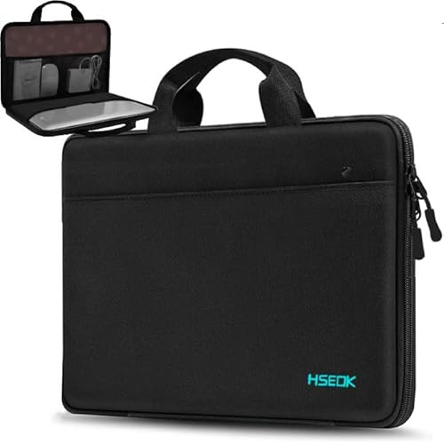 HSEOK Maletin Portatil 13-13.5 Funda Protectora Delgada Impermeable para MacBook Pro 14 2021 M1 Pro/M1 MAX A2442, MacBook Air Pro 13.3, XPS 13 y 13-13.5 Laptop Ultrabook Chromebook,B04K01