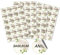 Selbstklebende Gewürzetiketten, WHFGSOM 96 Stück Gewürze Etiketten 4 Blätter Runde Aufkleber Sticker für Gewürzgläser Vorratsgläser (Φ4cm)