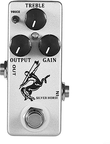 Pedale effetto chitarra, per MOSKY Silver Horse Chitarra Effetto Pedale Overdrive Boost Effect Bypass Metal Shell True Bypass Footswitch
